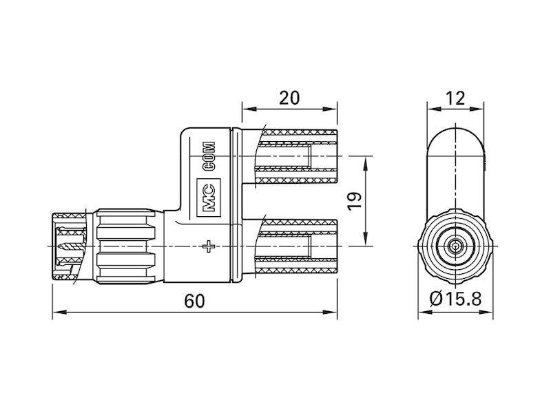 Stäubli XM-BB/4 Adapter 2 x isolierte 4 mm Buchse auf BNC-Stecker-1