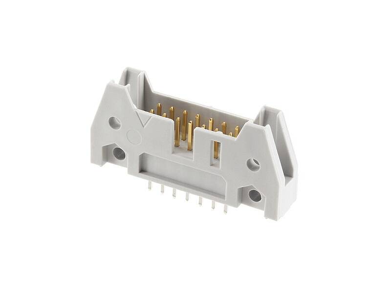 DIN 41651 Wannenstecker 14 polig mit Verriegelung gerade Rastermaß 2,54 mm-0