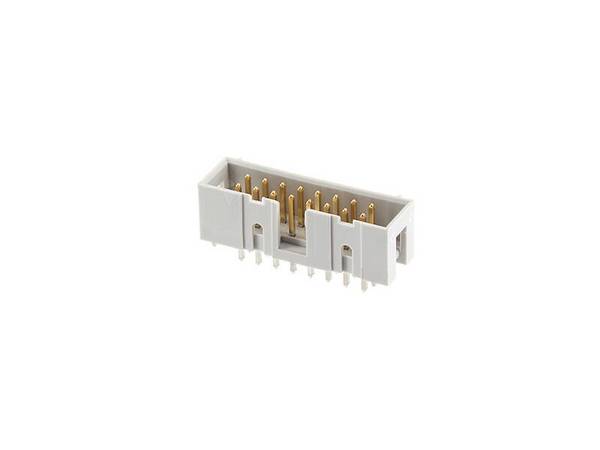 DIN 41651 Wannenstecker 16 polig gerade weiß Rastermaß 2,54 mm