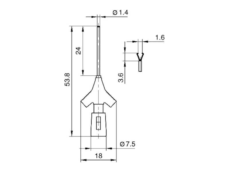 HIRSCHMANN Test & Measurement MICRO-KLEPS Miniatur-Klemmprüfspitze rot-1