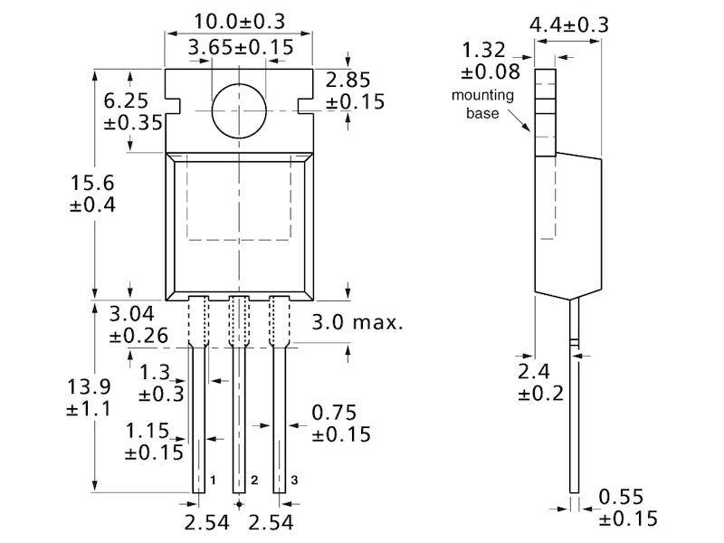 VISHAY P-Ch Leistungs-MOSFET 100 V 19 A 150 W TO 220 AB-1
