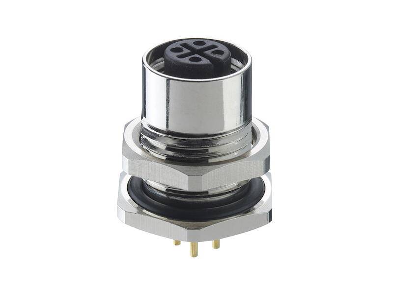 Lutronic 1221 04 T9CP M12-Einbaukupplung 4 polig print