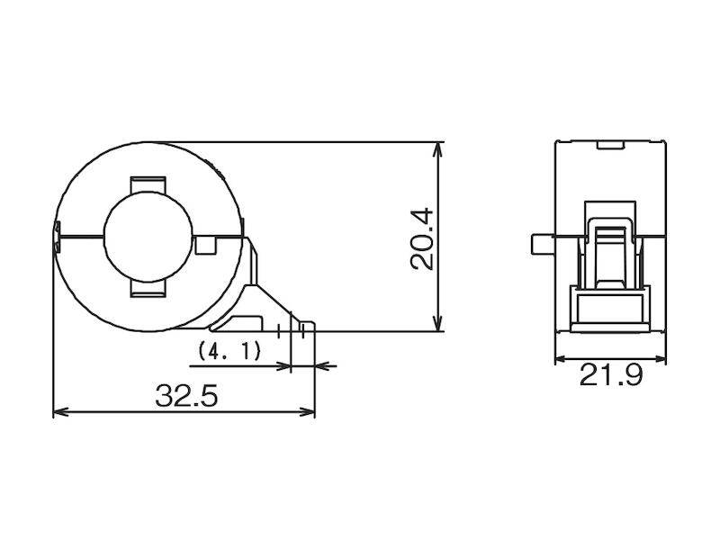 KGS KITAGAWA Klappferrit GTFCK hellgrau Kabel-Ø max. 7,2 mm 55 Ω-1