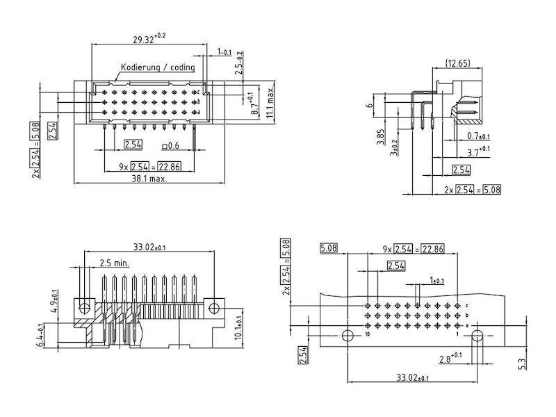 EPT DIN 41612 Messerleiste C/3 30 polig print a+b+c gewinkelt-2
