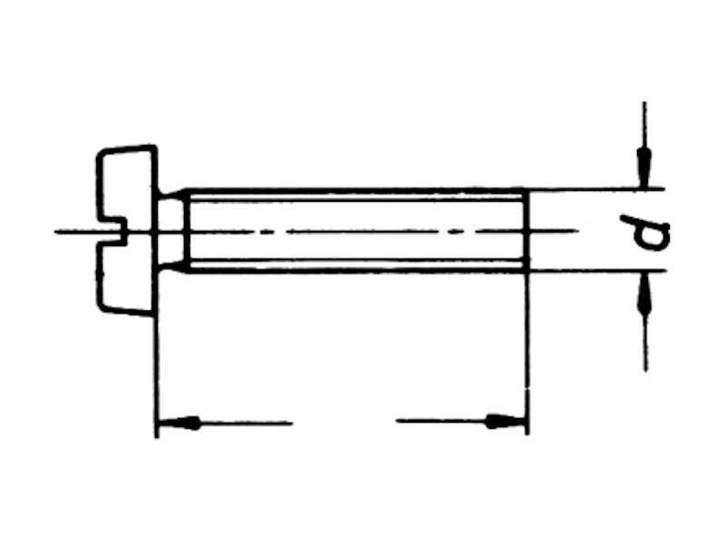 WÜRTH 100x Zylinderschraube mit Schlitz M4 20 mm Stahl blank-1