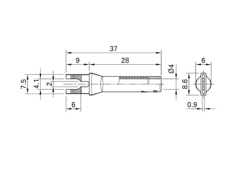 Stäubli B4-I/KS Kabelschuh-Adapter gelb mit 4 mm Buchse-1