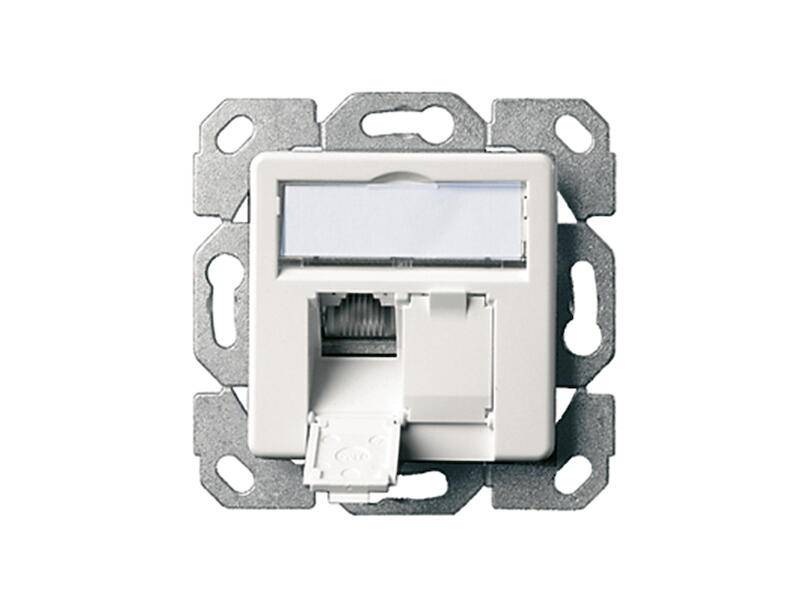 Telegärtner Modul Aufnahme Brüstungskanal AMJ-S DD 2-fach UP/50 T568B alpinweiß-0