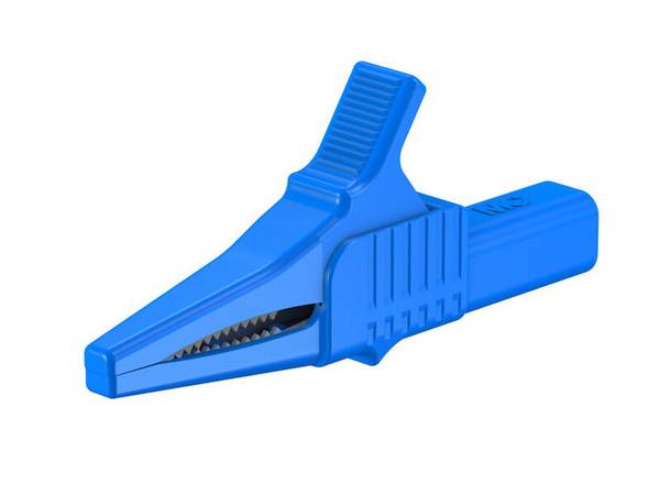 Stäubli XKK-1001 Sicherheits-Abgreifklemme blau mit Buchse 4 mm