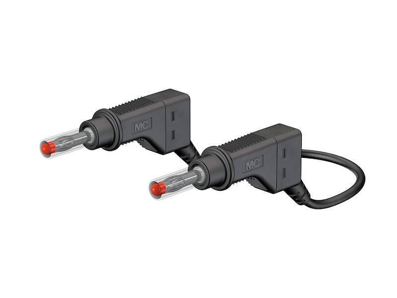 Stäubli XZG425/SIL Sicherheits-Messleitung Lamellenstecker 4 mm Lamellenstecker 4 mm 1.00 m Schwarz 1 St.-0