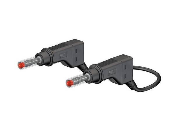 Stäubli XZG425/SIL Sicherheits-Messleitung Lamellenstecker 4 mm Lamellenstecker 4 mm 1.00 m Schwarz 1 St.