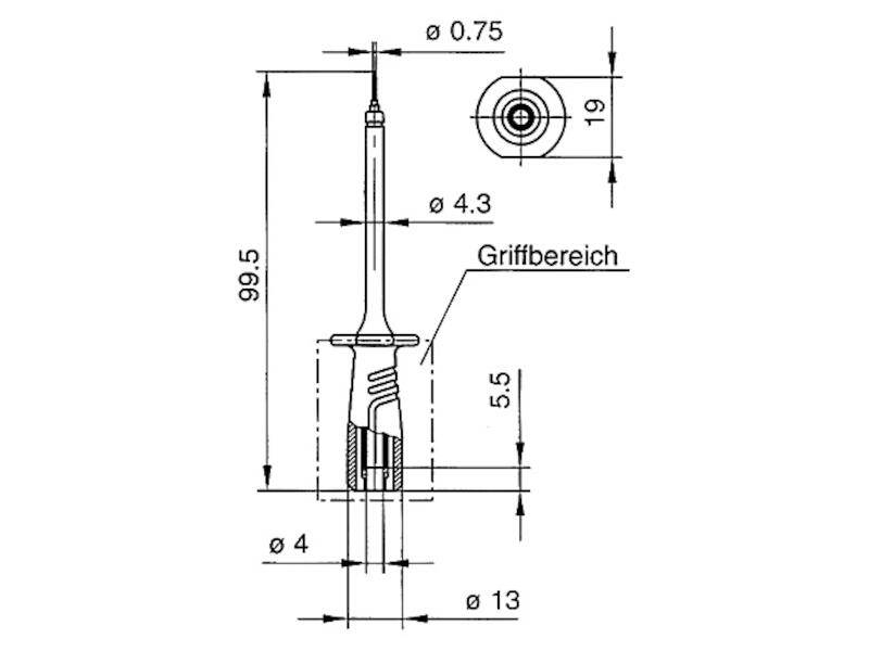HIRSCHMANN Test & Measurement PRÜF 2610 FT Prüfspitze rot-1