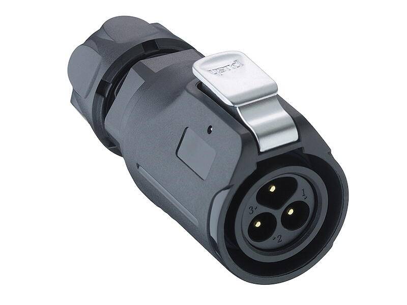 Lutronic Quicklock-Stecker Serie 2450 T09CBT, 4 polig Größe 16 IP67 gerade Ausführung mit Kunststoffgehäuse-0