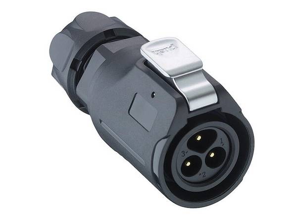 Lutronic Quicklock-Stecker Serie 2450 T09CBT, 4 polig Größe 16 IP67 gerade Ausführung mit Kunststoffgehäuse