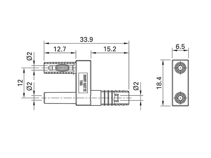 Stäubli SKS2-12L/1SA/N Verbindungsstecker Schwarz Stift-Ø: 2 mm Stiftabstand: 12 mm 1 St.-1