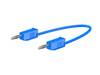 Stäubli LK205-X Verbindungsleitung 60 cm blau beidseitig mit stapelbarem 2 mm Lamellenstecker