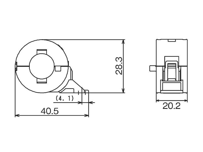 KGS KITAGAWA Klappferrit GTFCK hellgrau Kabel-Ø max. 10,5 mm 40 Ω-1