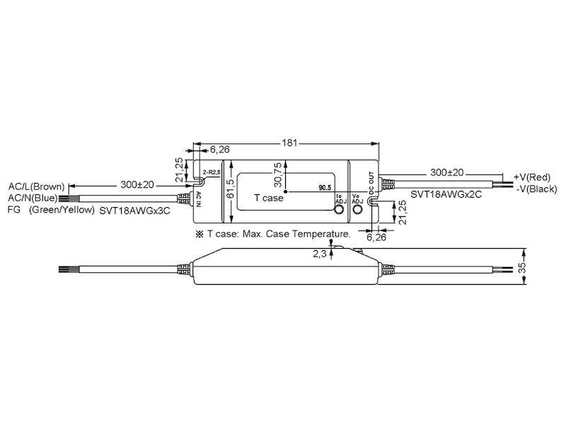 MEAN WELL HLN-80H-12A LED-Treiber, LED-Trafo Konstantspannung, Konstantstrom 60 W 5 A 7.2 - 12 V/DC dimmbar, PFC-Schaltk-1