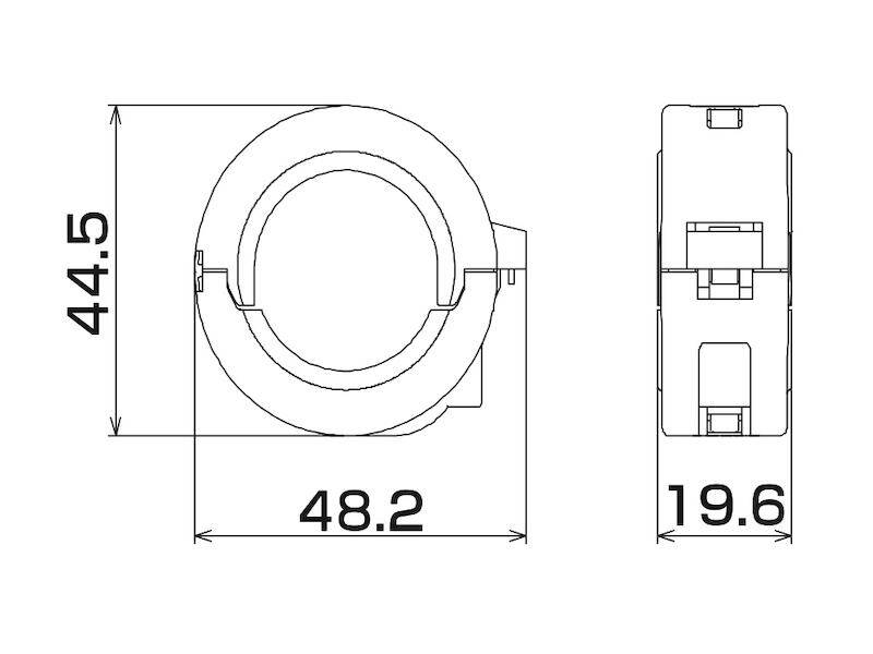 KGS KITAGAWA Klappferrit GTFC hellgrau Kabel-Ø max. 26 mm 50 Ω-1