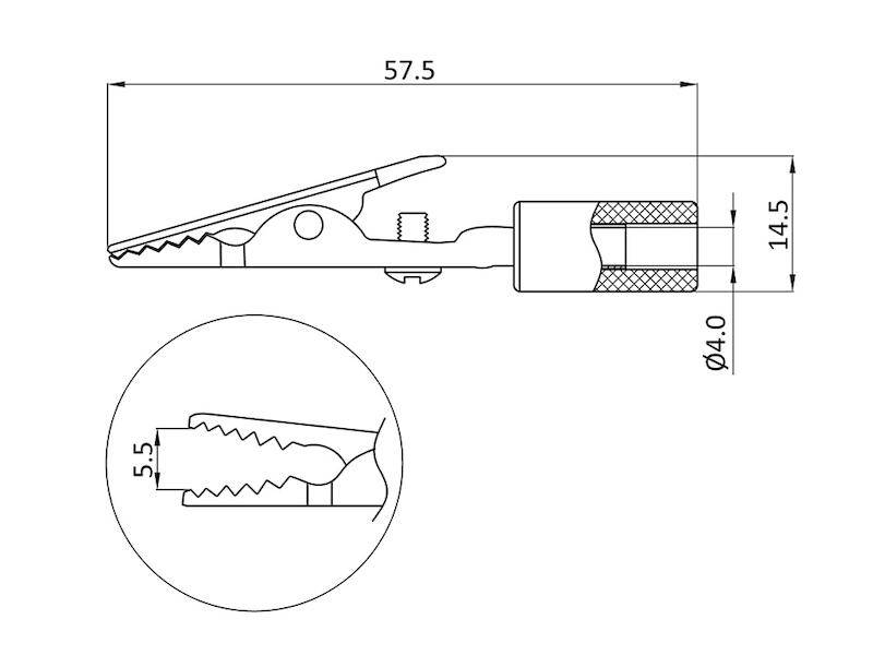 econ connect Abgreifklemme 4 mm schwarz teilisoliert mit Schraube-1