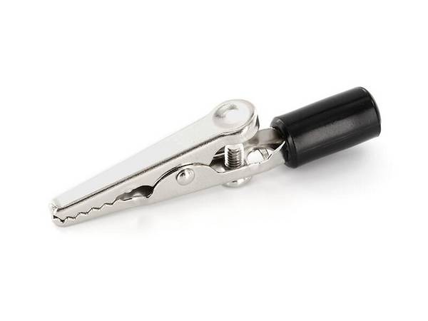 econ connect Abgreifklemme 4 mm schwarz teilisoliert mit Schraube