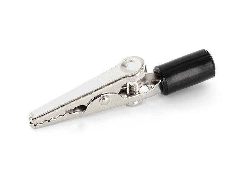 econ connect Abgreifklemme 4 mm schwarz teilisoliert mit Schraube-0