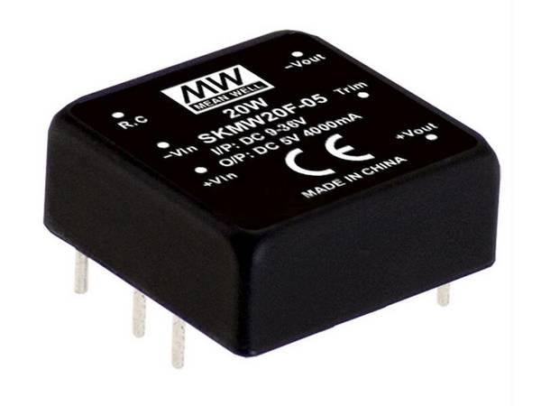 Mean Well DC/DC Wandler Serie DKMW20 DIP1 12 V 830 mA 20 W