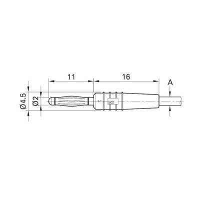 Stäubli SLS205-L Lamellenstecker Stecker, gerade Stift-Ø: 2 mm Braun 1 St.-1