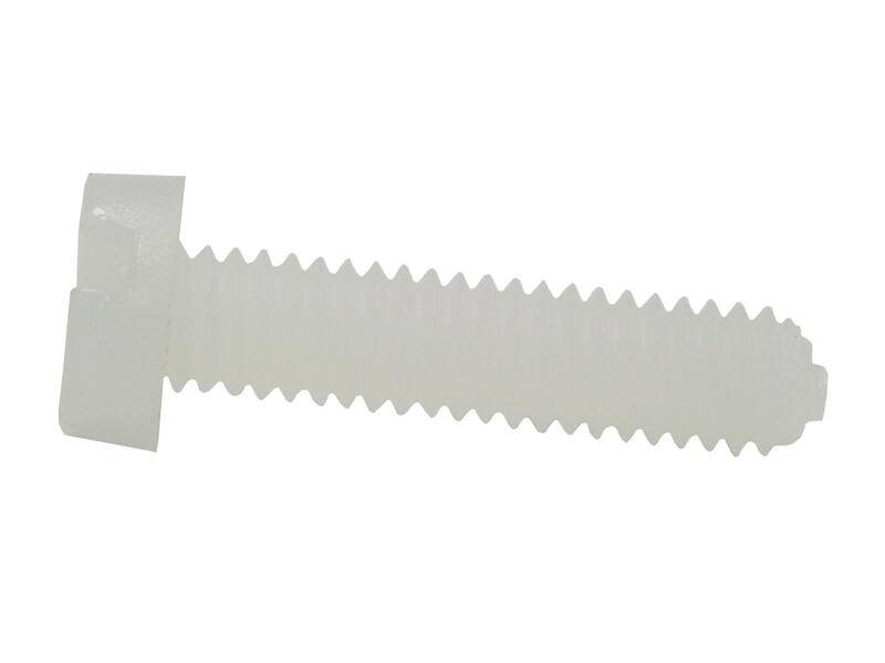 WÜRTH 100x Zylinderschraube mit Schlitz M3 6 mm Kunststoff natur-0