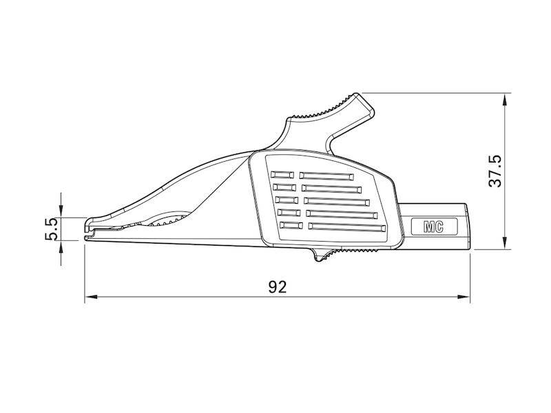 Stäubli XDK-1033/I-2 Delfinklemme weiß 4 mm-1