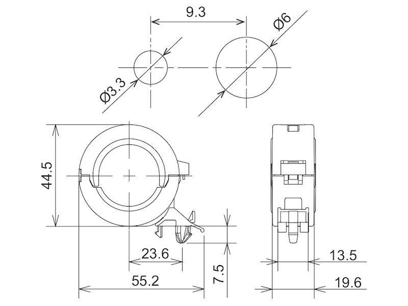 KGS KITAGAWA Klappferrit GTFCR hellgrau Kabel-Ø max. 26 mm 50 Ω-1