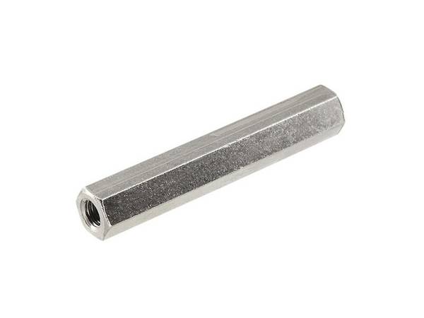 econ connect Abstandsbolzen Messing Gewinde M3 Länge 30 mm mit Innengewinde / Innengewinde VE = 1000 Stück