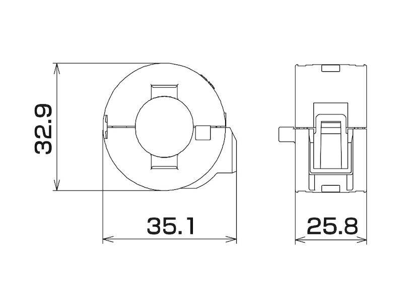 KGS KITAGAWA Klappferrit GTFC hellgrau Kabel-Ø max. 14,7 mm 70 Ω-1