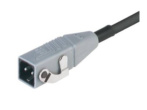HIRSCHMANN Leitungsstecker mit angespritzter Leitung STAS 2 K 075 SI 1 m grau