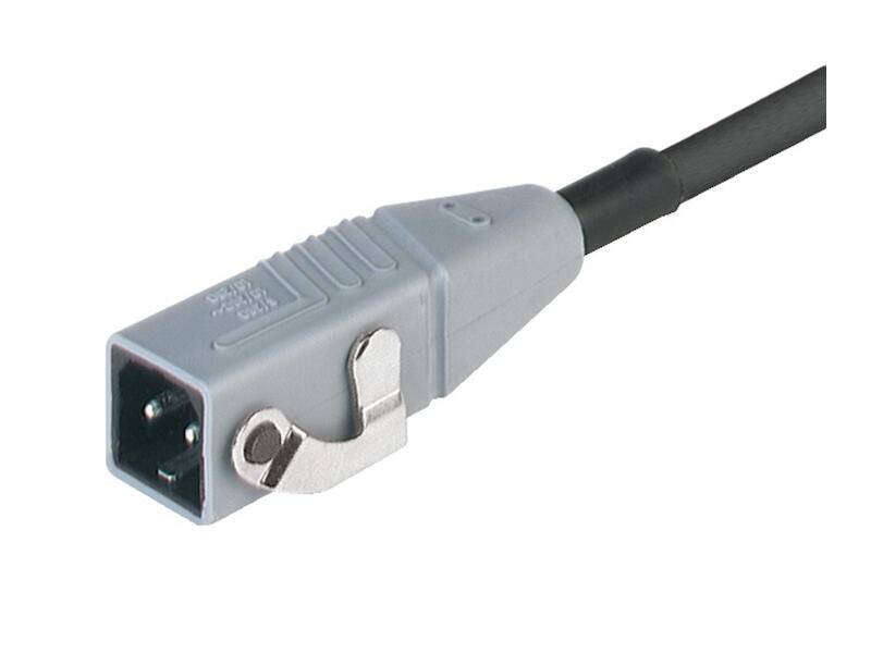 HIRSCHMANN Leitungsstecker mit angespritzter Leitung STAS 2 K 075 SI 1 m grau-0