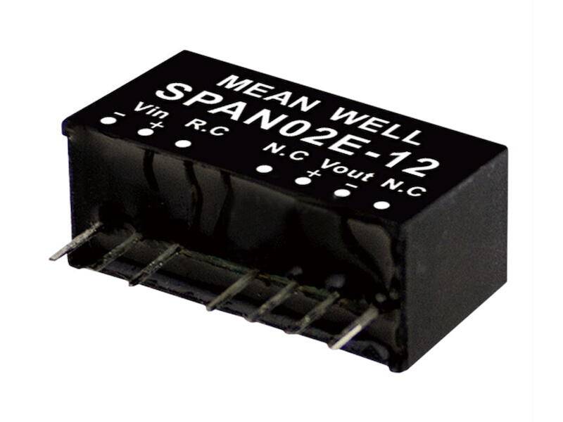 Mean Well DC/DC Wandler Serie SPAN02 SIL8 12 V 167 mA 2 W-0