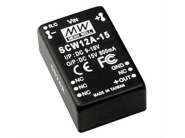 Mean Well DC/DC Wandler Serie SCW12 DIP24 12 V 1000 mA 12 W
