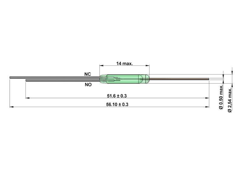StandexMeder Reed Schalter THR 1x Wechsler 0,5 A 200 Vdc-1