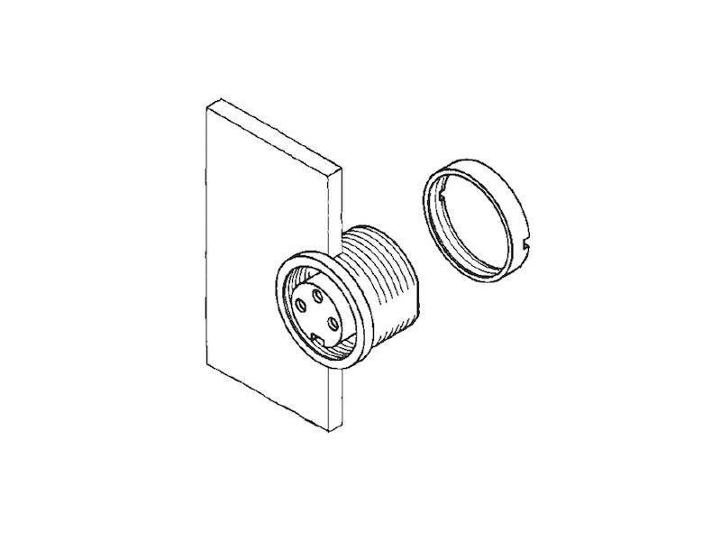 Lumberg Connect KFV 81 Einbaukupplung nach IEC 61076-2-106, IP 40, mit Schraubverschluss und-1