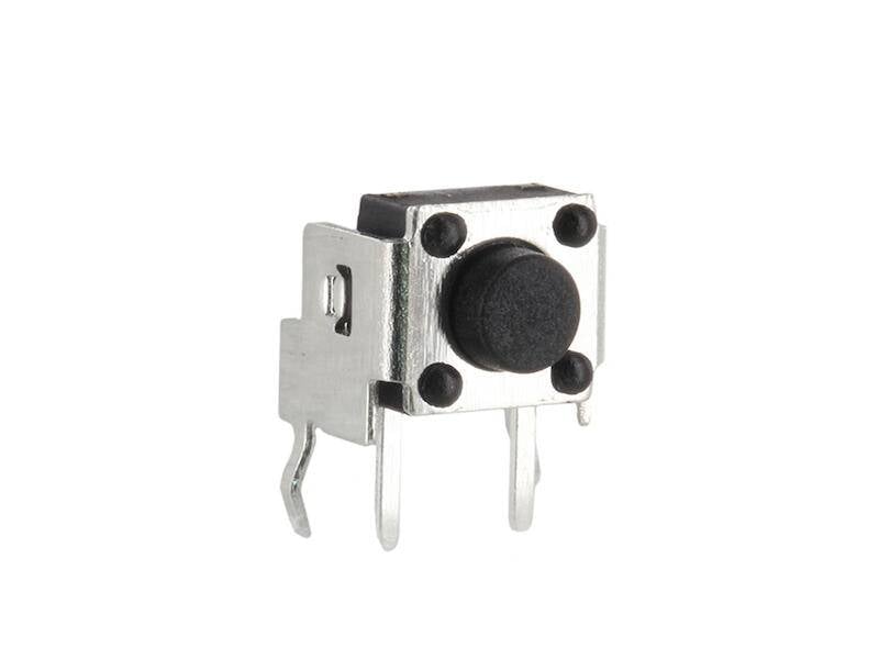 econ connect Leiterplattentaster 6,0 x 6,0 x 5,0 mm Snap-In print stehend Schließer 1 polig schwarz-0