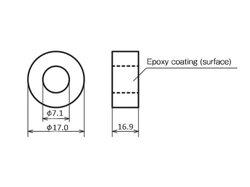 KGS KITAGAWA Ferritring TRM 17,0 x 7,1 x 16,9 mm 70 Ω-1
