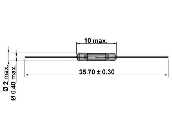 StandexMeder Reed Schalter THR 1x Schließer 0,5 A 200 Vdc