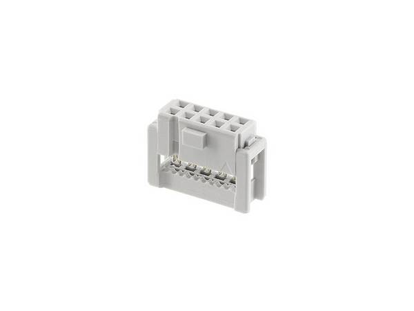DIN 41651 Pfostenverbinder 10 polig weiß Rastermaß 2,54 mm