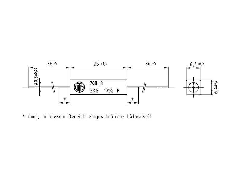 VITROHM Draht-Widerstand Hochlast KH208-8 0,22 Ω ± 10% 5 W-2