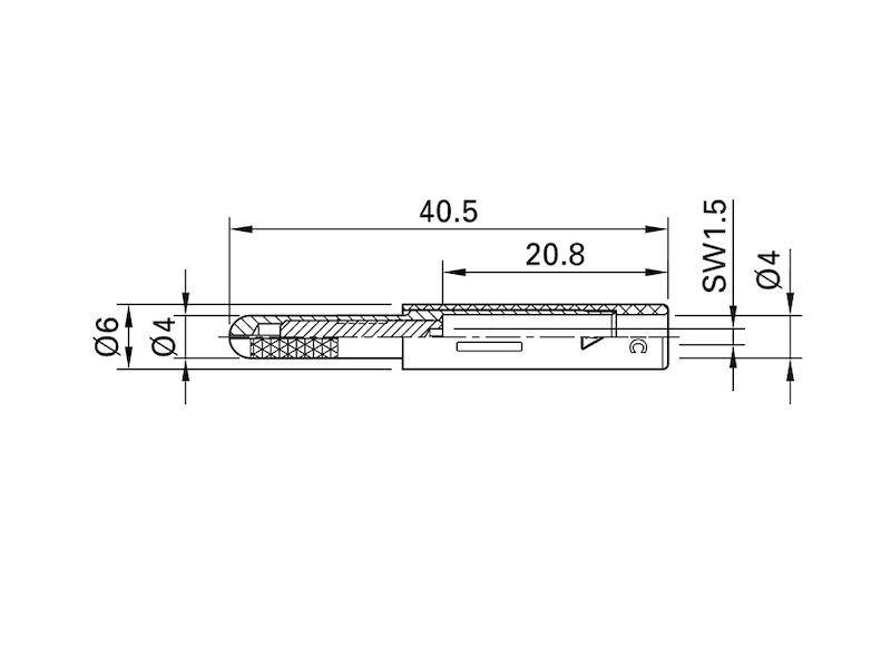 Stäubli A-SLK4-S Übergangsstecker Stecker 4 mm - Buchse 4 mm Schwarz 1 St.-1
