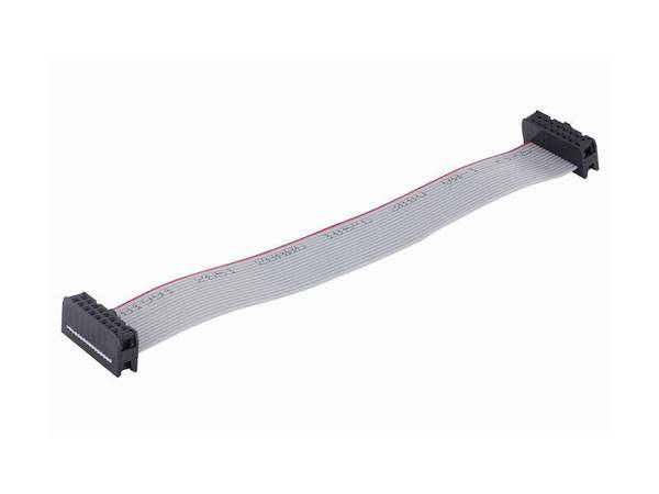 econ connect Flachbandkabel Rastermaß 1,27 mm konfektioniert mit IDC-Verbinder 10 polig schwarz 300 mm