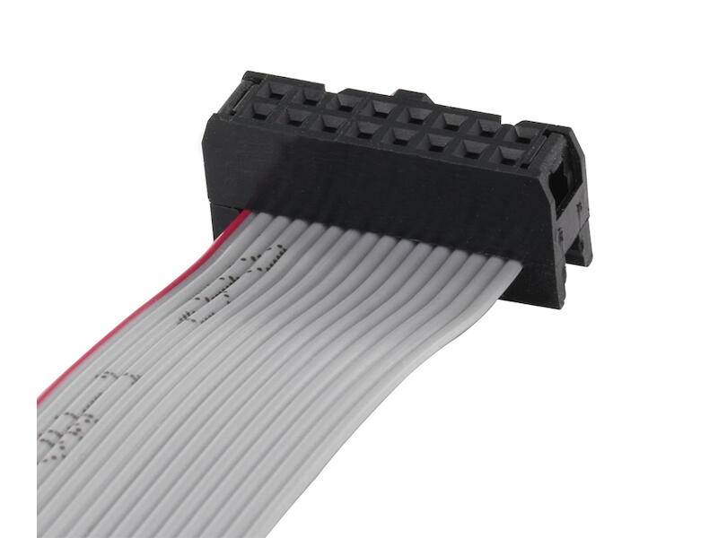 econ connect Flachbandkabel Rastermaß 1,27 mm konfektioniert mit IDC-Verbinder 10 polig schwarz 300 mm-2
