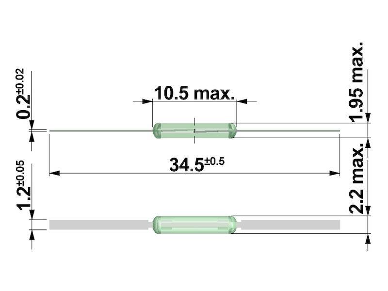 StandexMeder Reed Schalter THR 1x Schließer 1 A 200 Vdc-1