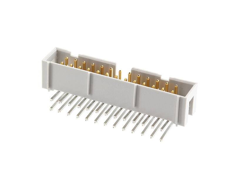 DIN 41651 Wannenstecker 26 polig abgewinkelt weiß Rastermaß 2,54 mm-0