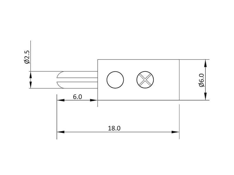 econ connect HO-Stecker 2,5 mm weiß-1