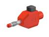 Stäubli KLS4 ROT Büschelstecker Stecker, gerade Stift-Ø: 4 mm Rot 1 St.